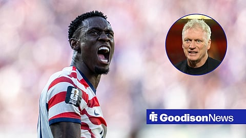 Folarin Balogun and Everton boss David Moyes