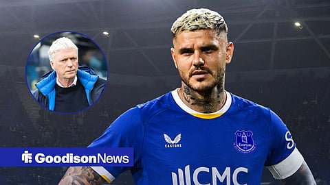 Mauro Icardi and Everton boss David Moyes