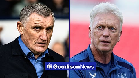 Split image of Blackburn Rovers boss Tony Mowbray and Everton manager David Moyes