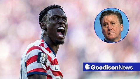 Folarin Balogun and Everton owner Dan Friedkin