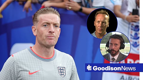 Everton star Jordan Pickford, Sam Matterface and Lee Dixon