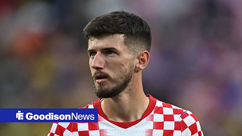 Petar Sucic playing for Croatia