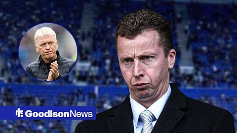 Nick Hammond and Everton boss David Moyes