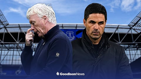 David Moyes on the left and Mikel Arteta on the right