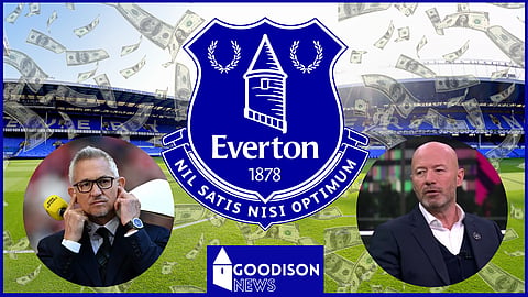 Gary Lineker and Alan Shearer discuss Everton. Credit: PL Productions