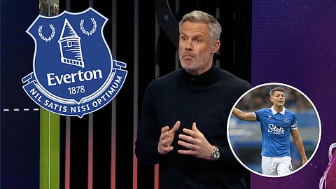 Jamie Carragher labelled Everton star James Tarkowski as "the best in the Premier League" for set-pieces.
