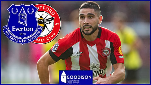 Neal Maupay was on loan at Brentford from Everton