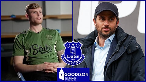 Everton star Jarrad Branthwaite discussed 777 Partners' takeover.
Credit: Sky Sports Premier League on X