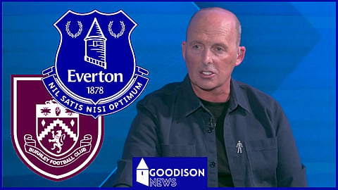 Mike Dean reacts to Everton controversy v Burnley. Credit: Sky Sports
