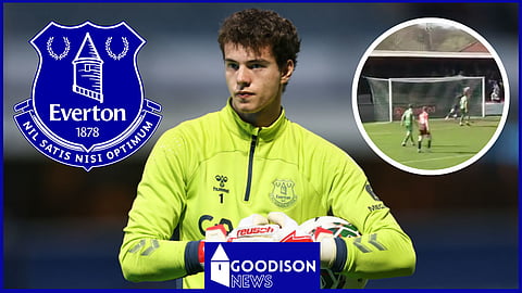Everton keeper Zan-Luk Leban has impressed on loan with Farsley Celtic. Credit: Farsley Celtic
