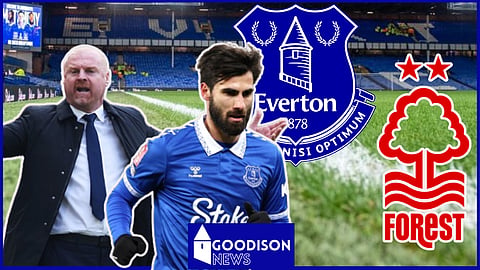 Andre Gomes was wasteful in the first half of Everton v Nottingham Forest
