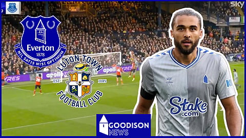 Dominic Calvert-Lewin scored for Everton against Luton Town.
Credit: Sky Sports Main Event