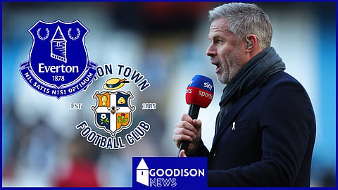 Jamie Carragher offered his verdict on a penalty call in the clash between Everton and Luton