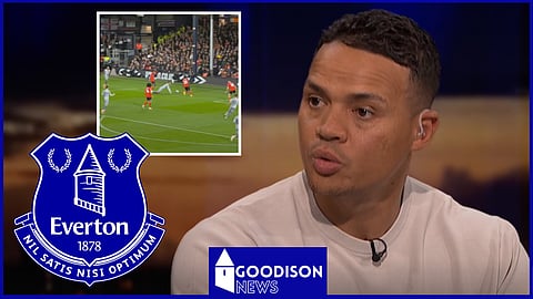 Jermaine Jenas reacts to Everton v Luton Town controversy. Credit: BBC Match of the Day