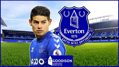 James Rodriguez is available to make an Everton return