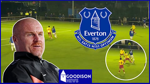 Sean Dyche must promote Everton gem Omari Benjamin as footage emerges. Credit: @EvertonAcademy via X