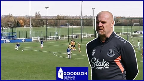 Sean Dyche sent message by Braiden Graham as Everton U18s footage emerges. Credit: @EvertonAcademy via X