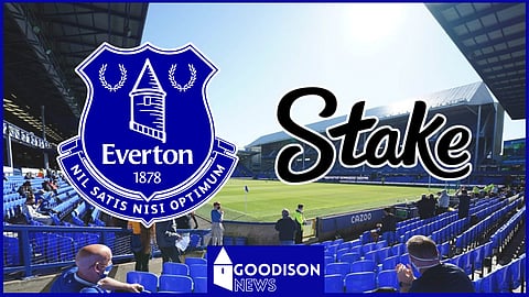 Everton are sponsored by Stake