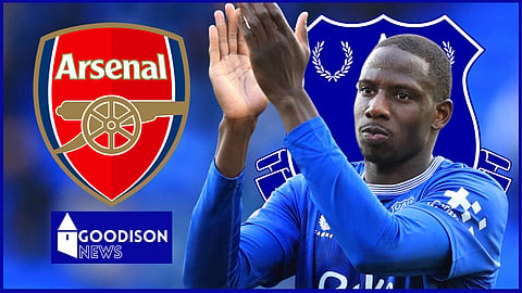 Abdoulaye Doucoure had a chance to score for Everton v Arsenal (credit: Imago)