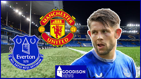James Tarkowski torn to shreds in Everton 4-0 loss v Manchester United. Credit: Imago