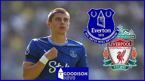 Vitaliy Mykolenko is set to face Mo Salah in the Merseyside derby for Everton