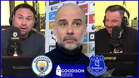 Jamie O'Hara and Jason Cundy make Manchester City jobe after draw v Everton. Credit: Optus Sport / talkSPORT