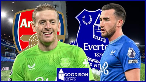 Jordan Pickford was the hero for Everton v Arsenal (Credit - Imago)
