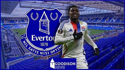 Ernest Nuamah twist at Everton. (Credit - Imago)