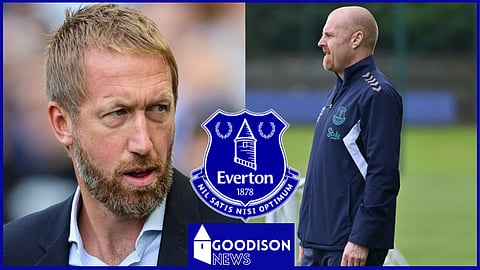 Sean Dyche's Everton future is resting upon the head of Graham Potter (Credit: Imago).