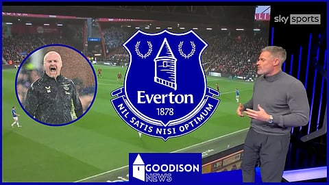 Jamie Carragher savages Everton manager Sean Dyche. Credit: Sky Sports MNF