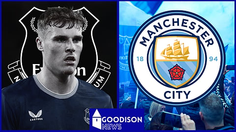 Jake O'Brien could leave Everton as Manchester City target a centre back (credit: Imago)