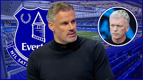 Jamie Carragher assesses David Moyes to Everton. (Credit - Imago/Sky Sports)