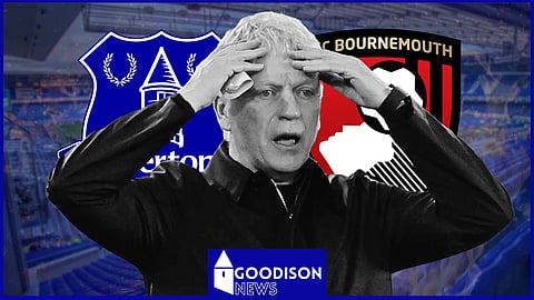 David Moyes is without six players in Everton v Bournemouth. (Credit - Imago)