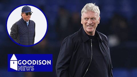 Everton manager David Moyes and owner Dan Friedkin. Credit: Imago)