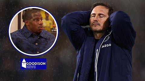 Everton ace Abdoulaye Doucoure attacks Frank Lampard. (Credit - The Breakdown on YouTube)