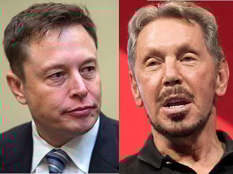 Elon Musk (left) and Larry Ellison: Oracle’s Larry Ellison overtakes Elon Musk in the world’s richest race