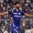 Mumbai Indians’Jasprit Bumrah celebrate the dismissal of Kolkata Knight Riders’ Jasprit Bumrah during an IPL T20 cricket match at Eden Garden in Kolkata on Wednesday.
