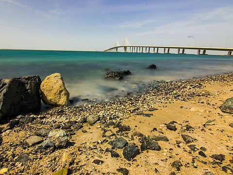 A beautiful sunny morning at Al Bateen Beach, Abu Dhabi. Authorities confirm the recently spotted sea worms are harmless and part of the natural marine environment.