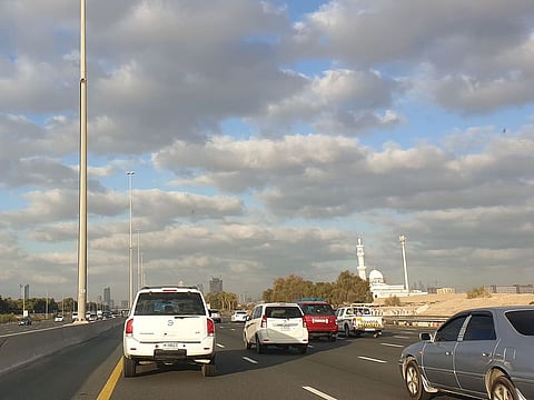 Cloudy skies in the UAE