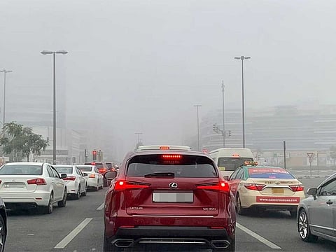 Authorities warn drivers after fog sparks thousands of emergency reports.