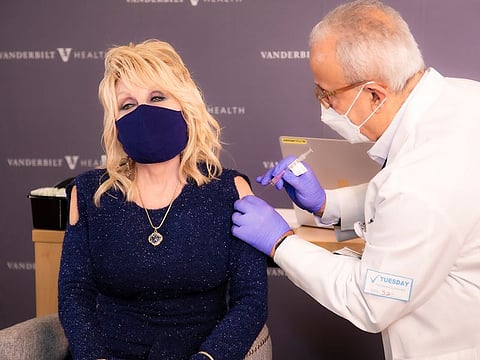 Spreading vaccine positivity: Singer Dolly Parton was literally singing as she got her COVID-19 vaccine, giving her classic song ‘Jolene’ a new twist appropriate for the times. “Vaccine, vaccine, vaccine, vaccine,” she sang in a video. “I’m begging of you please don’t hesitate.” Even as more and more people sign up for and get the vaccine, there are still some who might be skeptical about it. So it’s a positive sign when stars use their influence to urge those who are wary of the jab to get it and be safe.