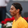 Rafael Nadal reacts after losing his Madrid Open 
quarter-final match to Austria’s Dominic Thiem.