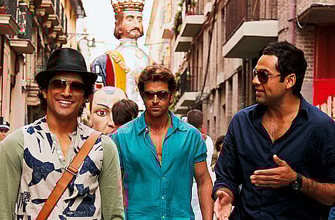 Hrithik Roshan, Farhan Akhtar and Abhay Deol in the hit movie 'Zindagi Na Milegi Dobara'