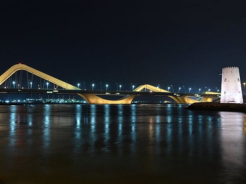Sheikh Zayed Bridge in Abu Dhabi.