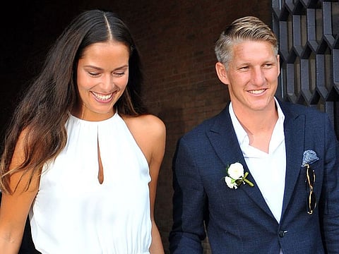 Bastian Schweinsteiger with Ana Ivanovic.