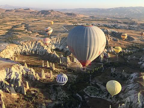 Hot air ballooning is a popular tourist activity in Turkey, especially in regions like Cappadocia and Aksaray.