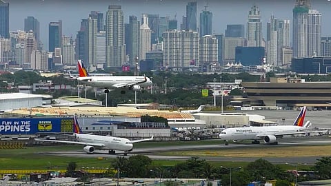 PAL promises huge savings with the 2025 "Ultimate Seat Salle" offer that starts from $59 for international flights (base fare), and $3.3 for domestic flights. PAL aircraft as seen at Manila's Ninoy Aquino International Airport (NAIA).