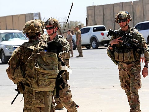 US soldiers in Iraq. The United States has multiple bases in the Middle East, with the largest located in Qatar.