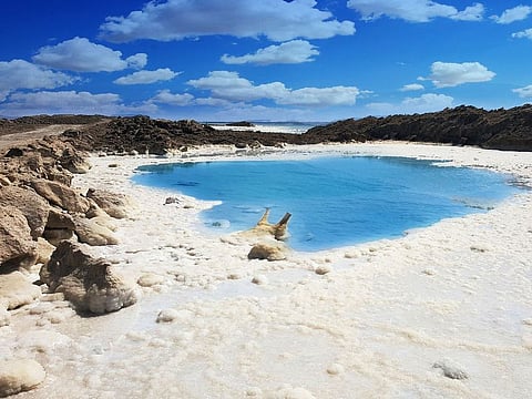 The Dead Sea is a lake that is part of the long border between Israel and Jordan.