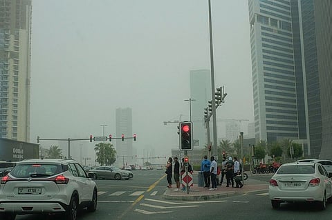 UAE weather will be dusty to partly cloudy conditions and strong northwesterly winds.